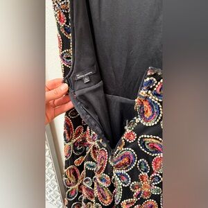 Colorful Dress 3D Velvet Threaded Design